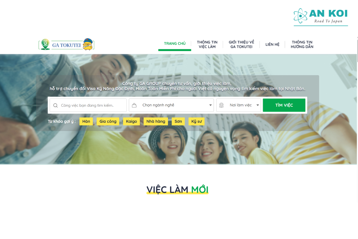 Tổng hợp các trang web tìm việc cho người nước ngoài tại nhật uy tín nhất 2026. Hỗ trợ tìm đơn Tokutei, kỹ sư, làm thêm với lương cao, hỗ trợ chuyển đổi visa và tính lương về tay nhanh chóng. Khám phá ngay để không bỏ lỡ cơ hội!