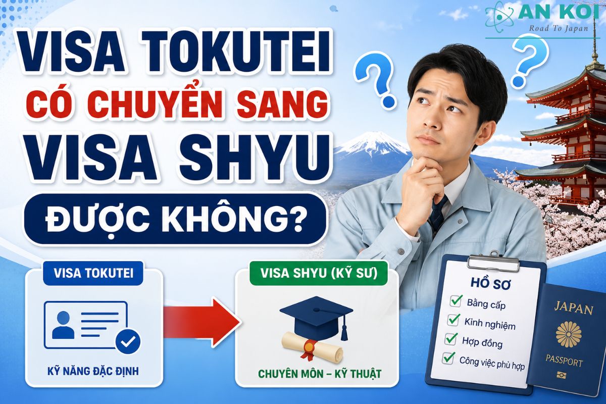 Can a Tokutei visa be converted to a Shyu visa?