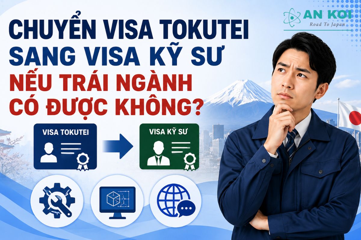Change your Tokutei visa to an engineer visa if your field of study is different.