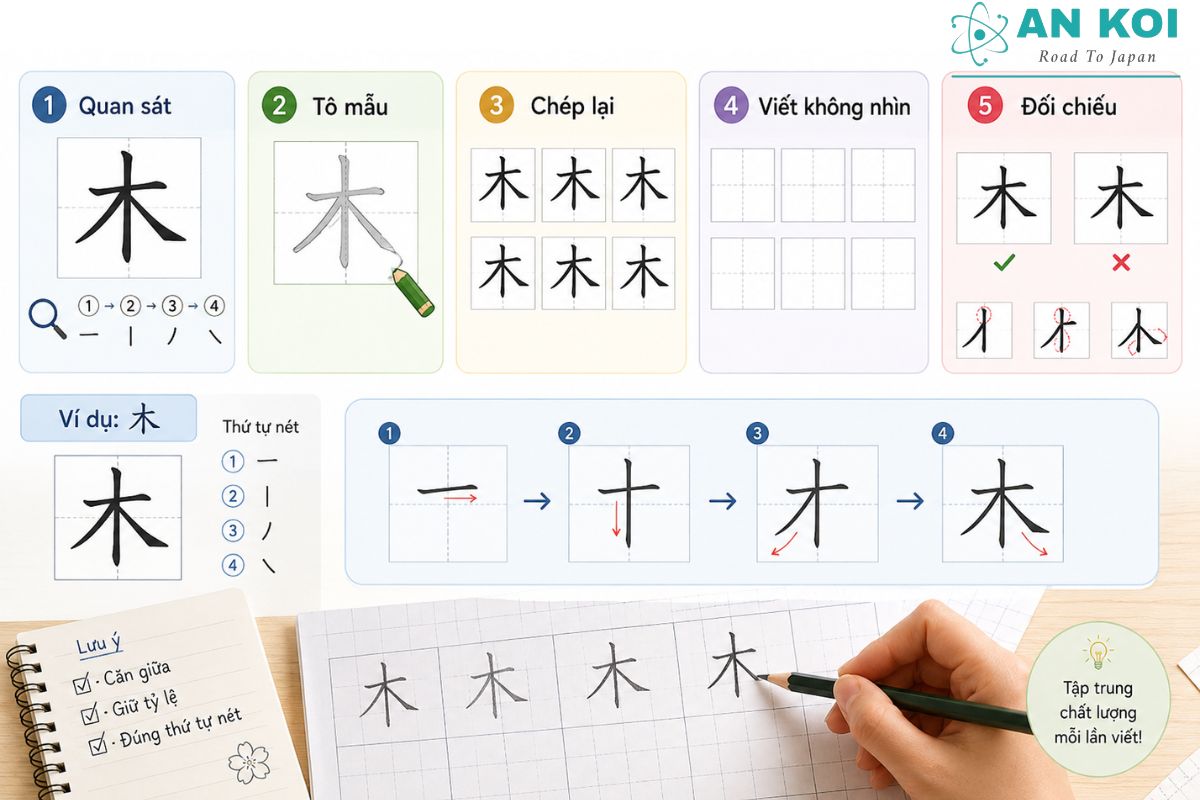 日本語の漢字一覧をマス目の練習用紙で書くと、文字を中央に配置し、バランスを整えやすくなります。