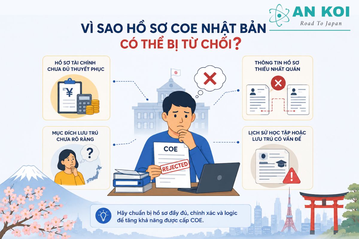 Common reasons a Japanese COE application may be rejected