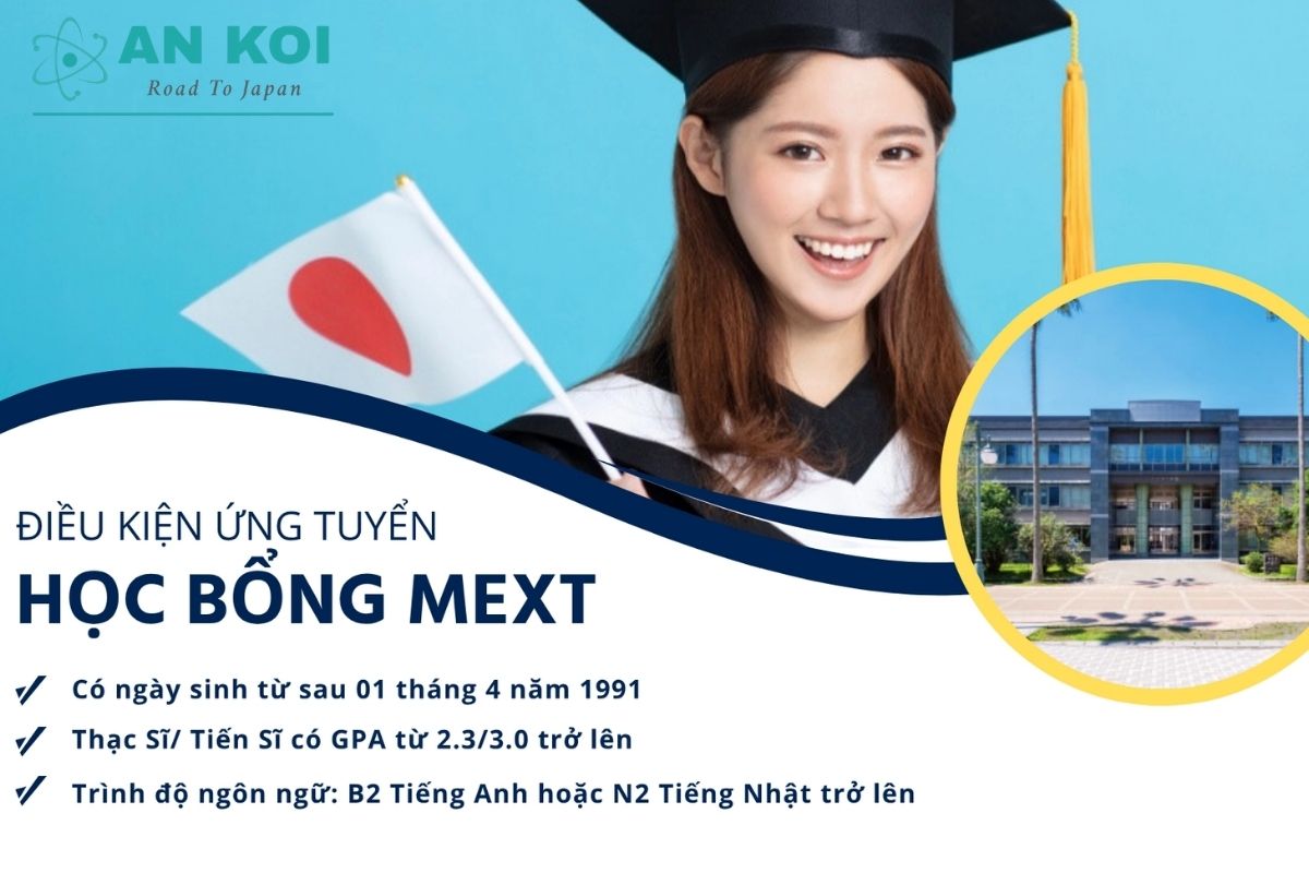 MEXT and other fully funded scholarships have their own requirements regarding education level and language proficiency