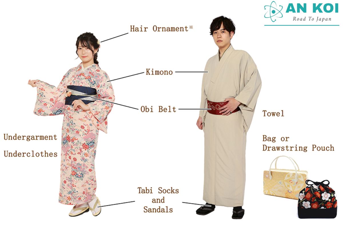 Kimono và Yukata là hai trang phục truyền thống đặc trưng của Nhật Bản